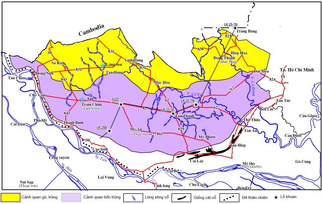 Hình 1. Cảnh quan Đồng Tháp Mười