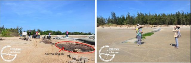 Hình 2. Xâm thực vào tầng bột, sét (trái) và S.2 (phải)