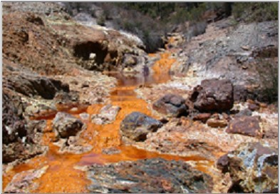 Acid mine drainage. PHOTO: SOSBlueWaters.org