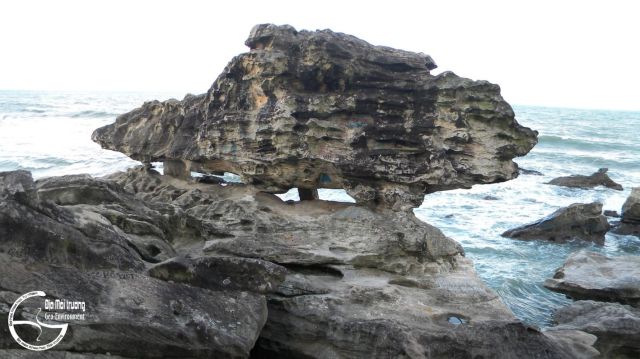 Hình 6. Khối đá được hình dung theo các con vật khác nhau: rùa, cá sấu, heo rừng