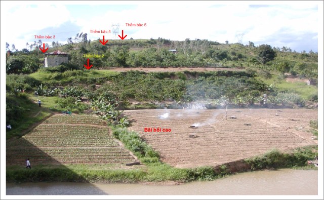 Bãi bồi cao và các bậc thềm ở bờ phải sông Đa Queyon