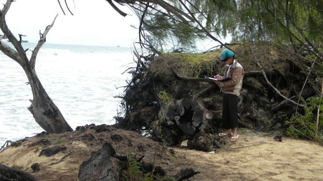 Nam khảo sát xói lở bờ biển