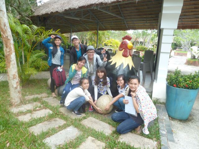 Mọi người thích thú với quả trứng gà