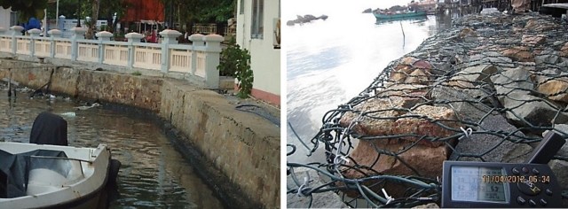 Hình 11. Kè bê tông tại Dương ĐôngHình 12. Kè rọ đá tại Bãi Thơm